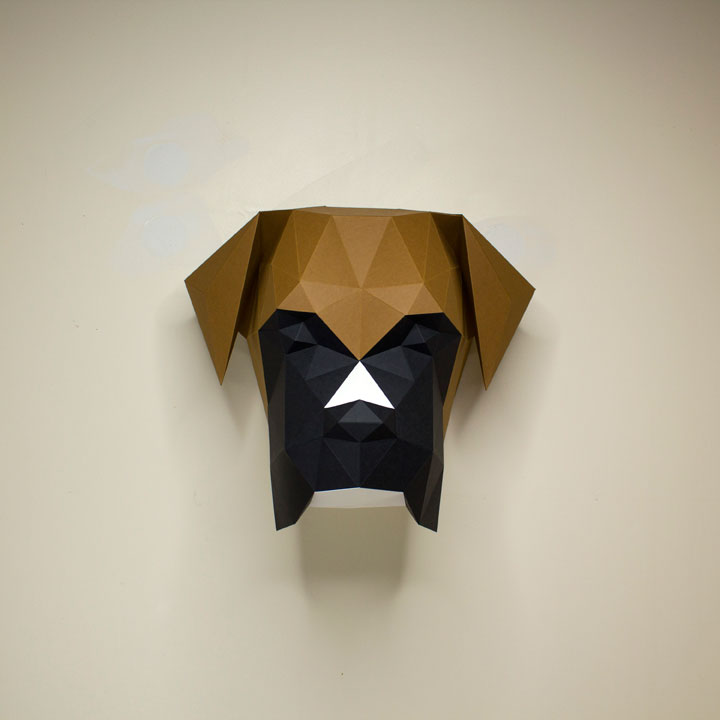 Mosley the Boxer Dog | DIY Paper Craft Animal Kit