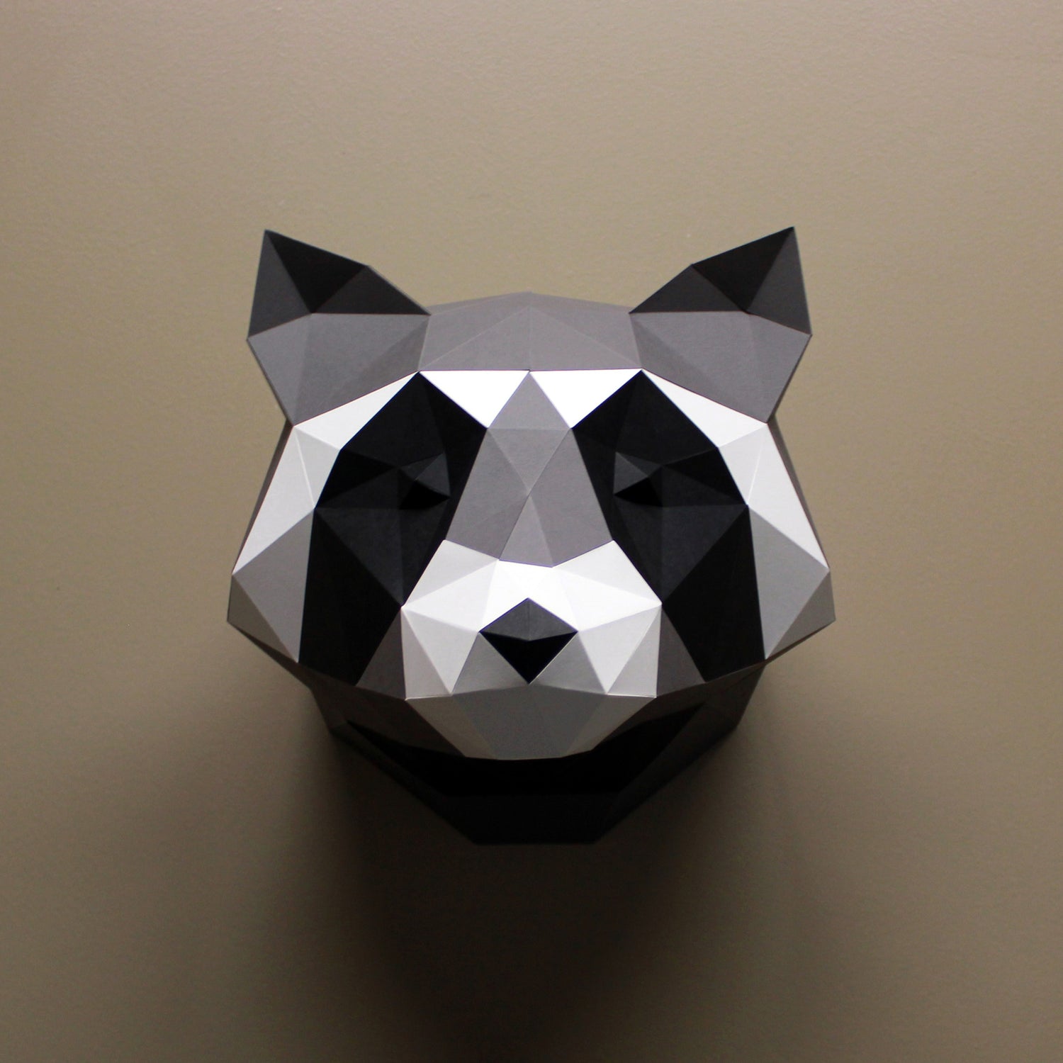 Raccoon DIY Paper Animal Sculptures