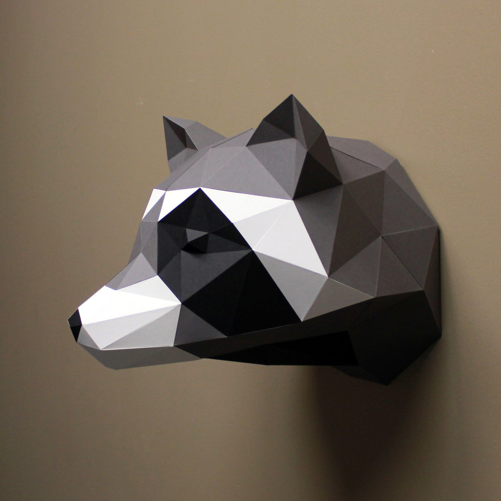 Raccoon DIY Paper Animal Sculptures