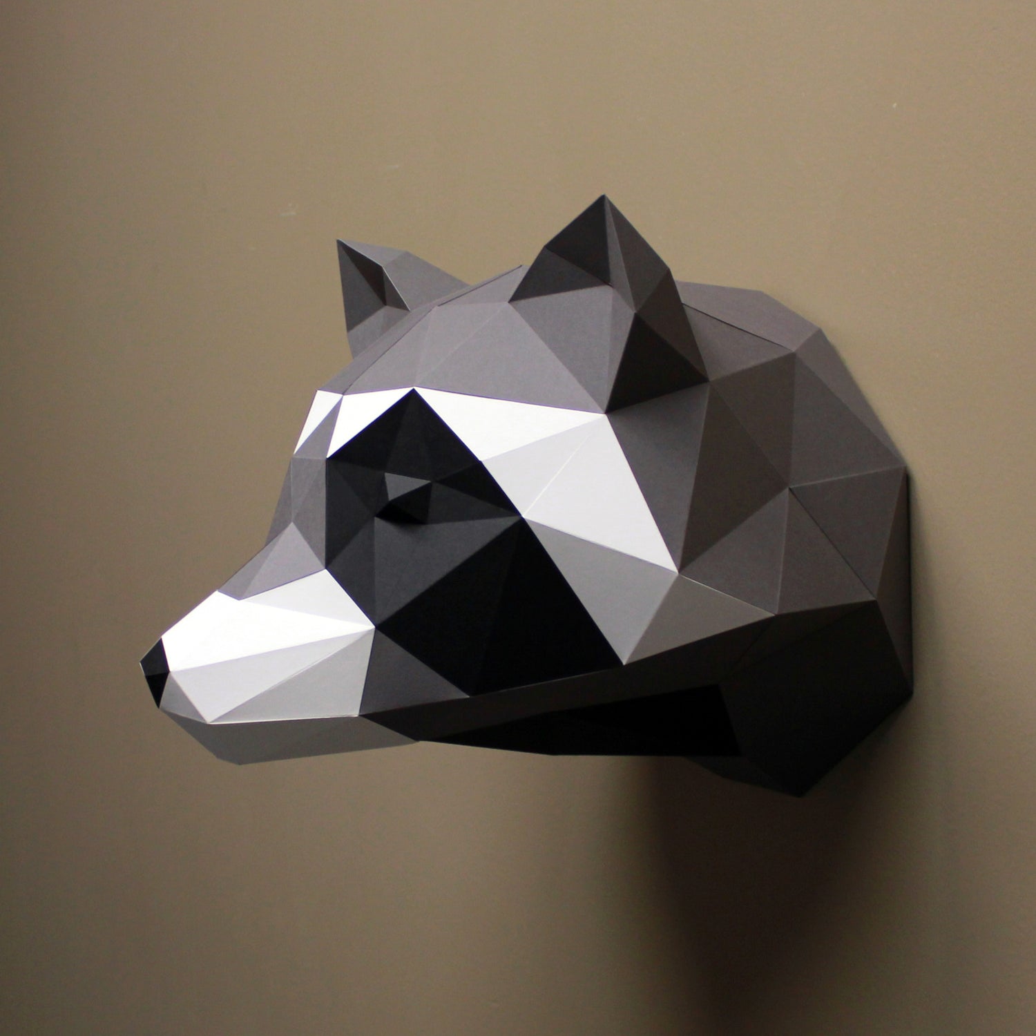 Raccoon DIY Paper Animal Sculptures