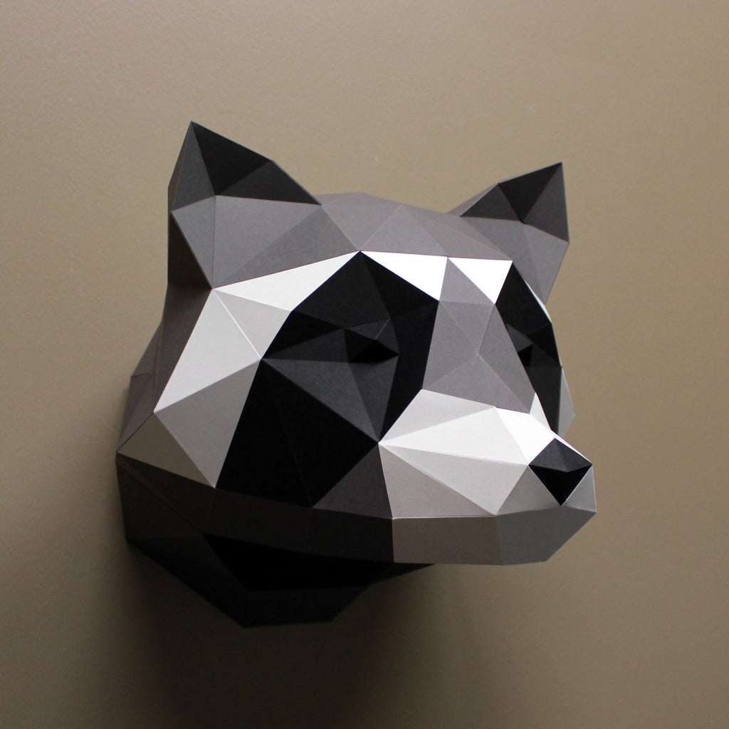 Raccoon DIY Paper Animal Sculptures