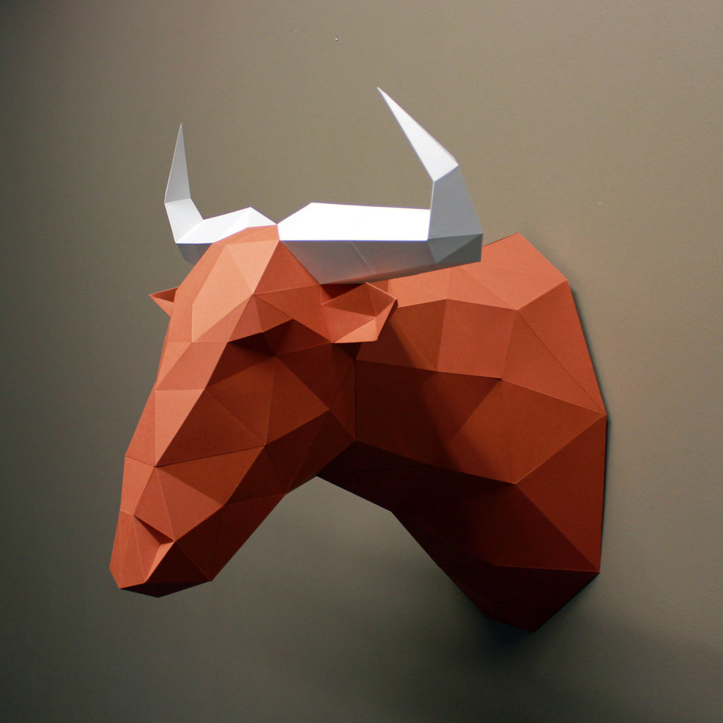 Wildebeest DIY Paper Animal Sculpture